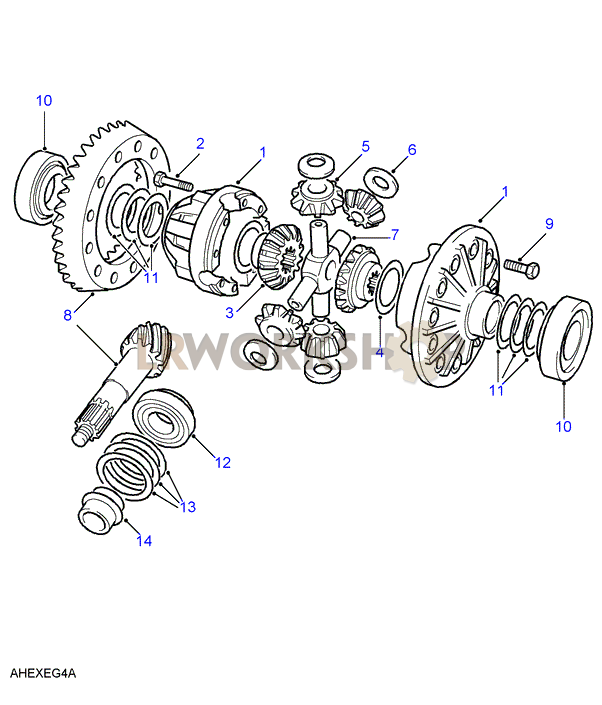 Crownwheel And Pinion - 4 Pinion Part Diagram