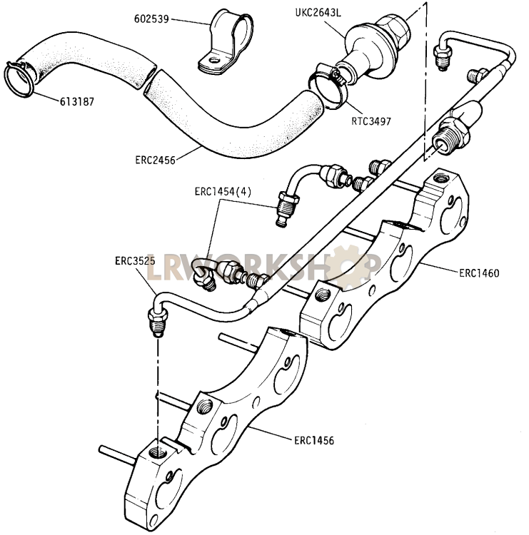 DETOXED ENGINE - Exhaust Manifold Adaptor Part Diagram