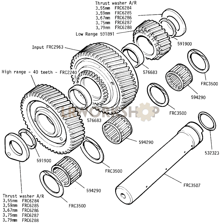 Intermediate Gears Part Diagram