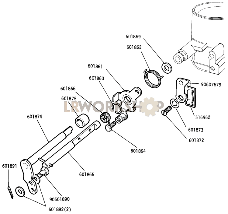 Choke Spindle and Levers - Carburetter Part Diagram