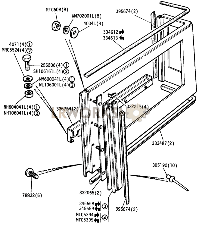 Side Panel and Fixings Part Diagram