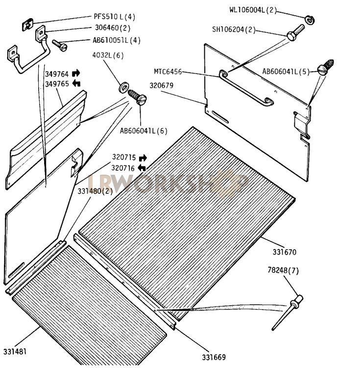 Floor and Door Trim Part Diagram