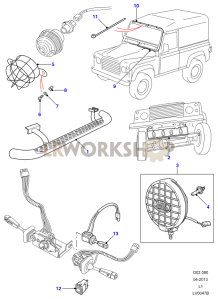 Tomb Raider - Step, Guards & Lamps Part Diagram