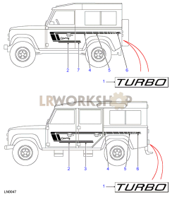 Body Tapes & Decals Part Diagram