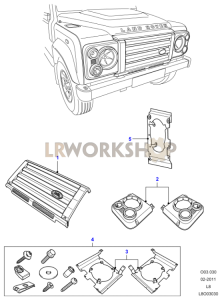 Headlamp Surrounds And Grille Part Diagram