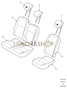 Second Row Seat Covers Part Diagram