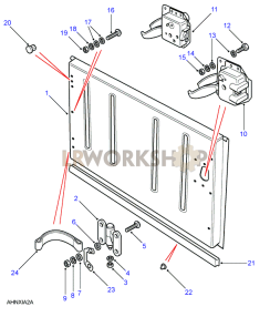 Tailboard Assembly Lower - Side Hinged Part Diagram