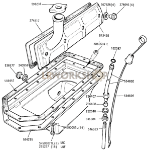 Side Cover and Sump Part Diagram
