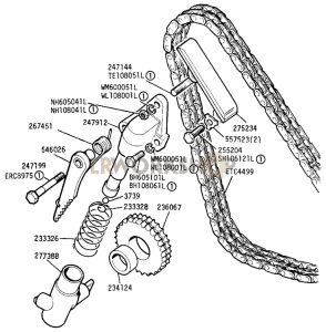 Timing Chain and Tensioner Part Diagram