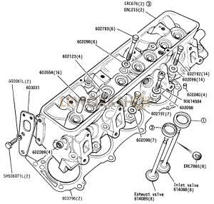 Cylinder Head and Valves Part Diagram