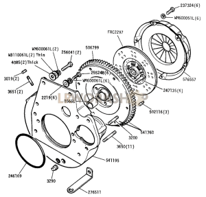 Flywheel and Clutch Part Diagram