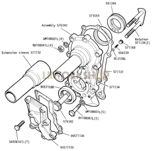 Front Cover and Oil Pump Part Diagram