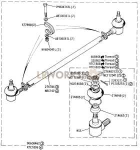 Steering Longitudinal Tube Part Diagram