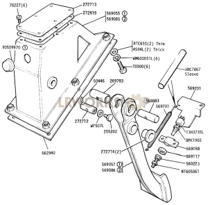 Pedal and Bracket Part Diagram