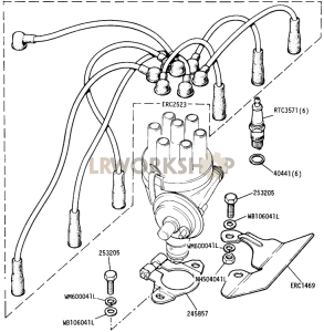 DETOXED ENGINE - Distributor Leads and Heat Shield Part Diagram