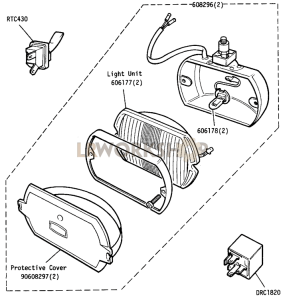 Auxiliary Driving Lamps - 'County' Part Diagram