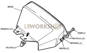 Auxiliary instrument cover Part Diagram