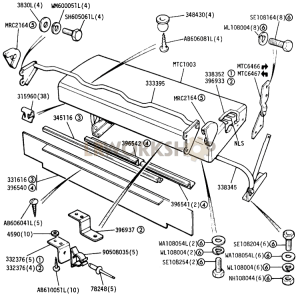 Cushion, Centre Seat Part Diagram