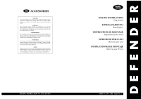 For 12 Seater Vehicles Only Fitting Kit Instructions - page 1