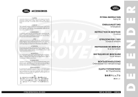 Towing attachment assembly Fitting Kit Instructions - page 1
