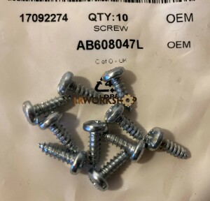 AB608047L - Screw, No 8 X 1/2, Pan Head, Self Tapping
