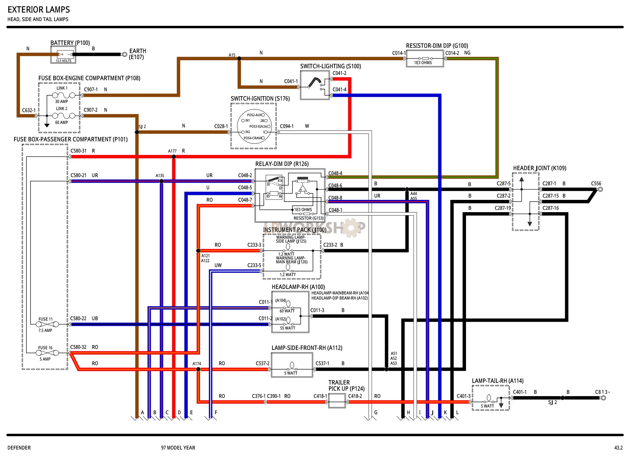Exterior Lamps Part Diagram