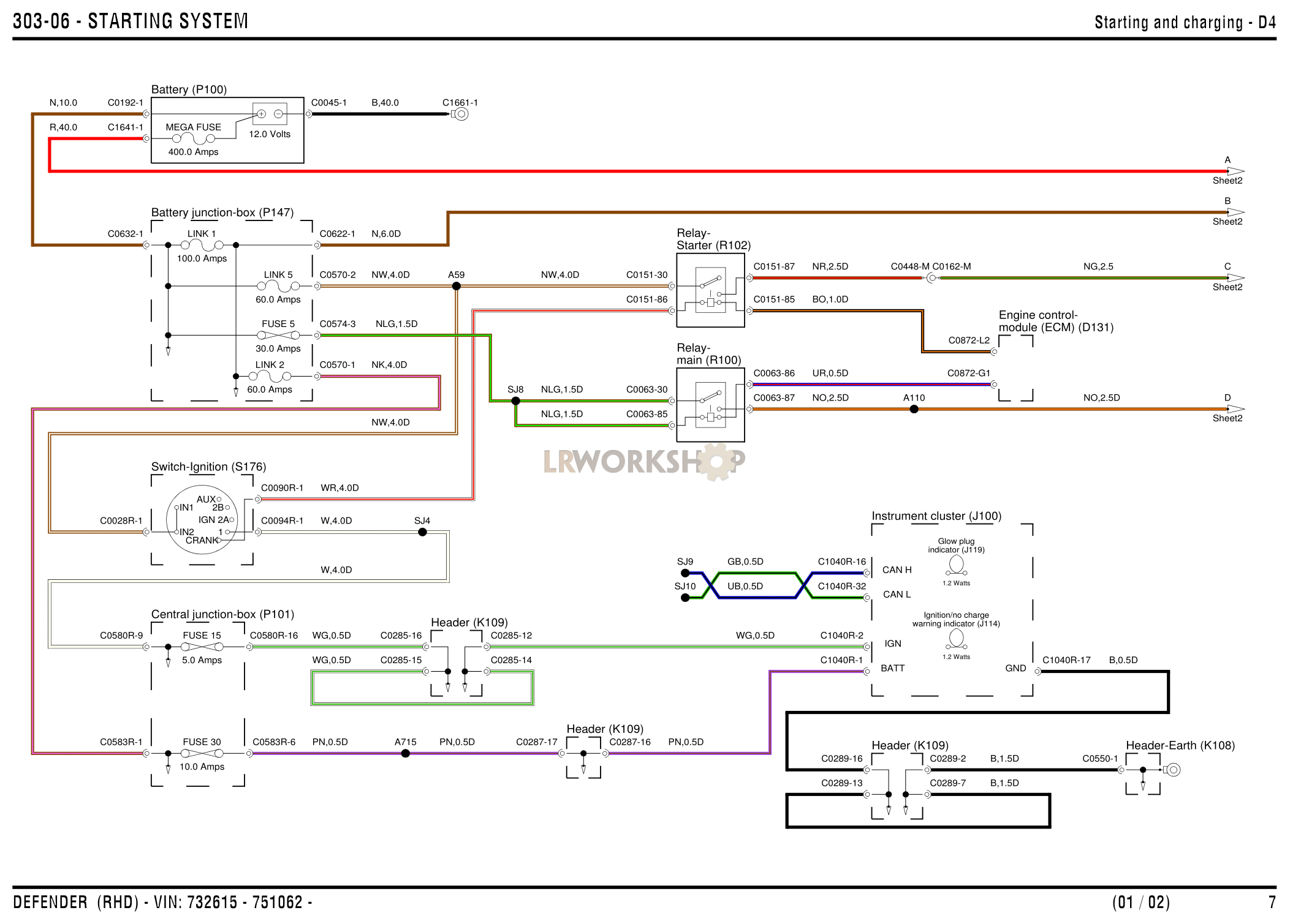 Starting System Part Diagram