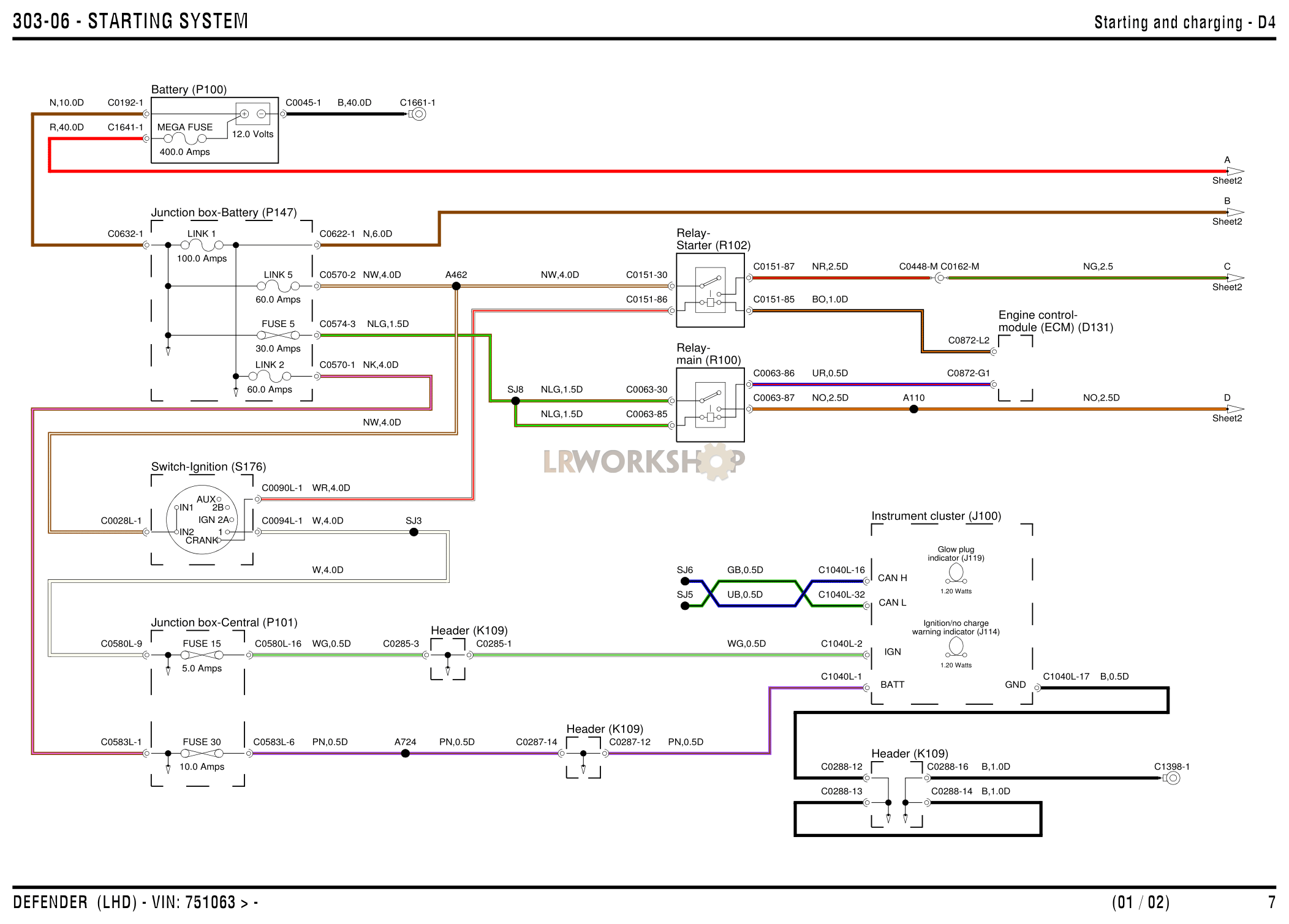 Starting System Part Diagram