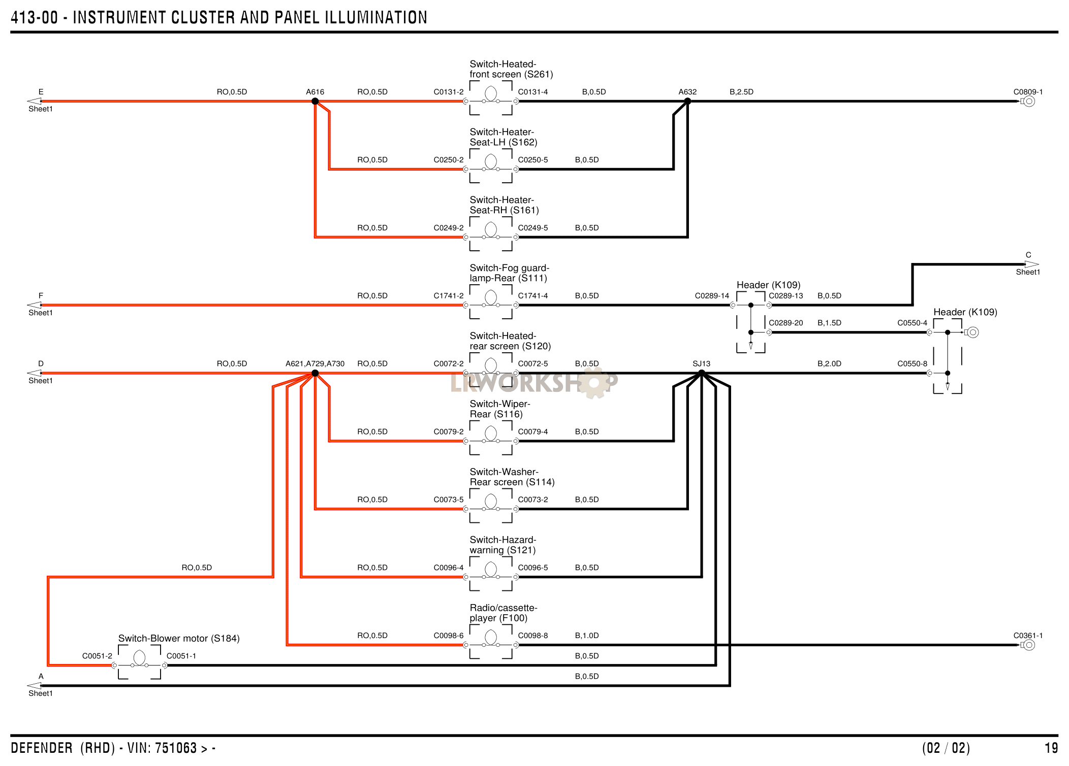 Interior Illumination Part Diagram