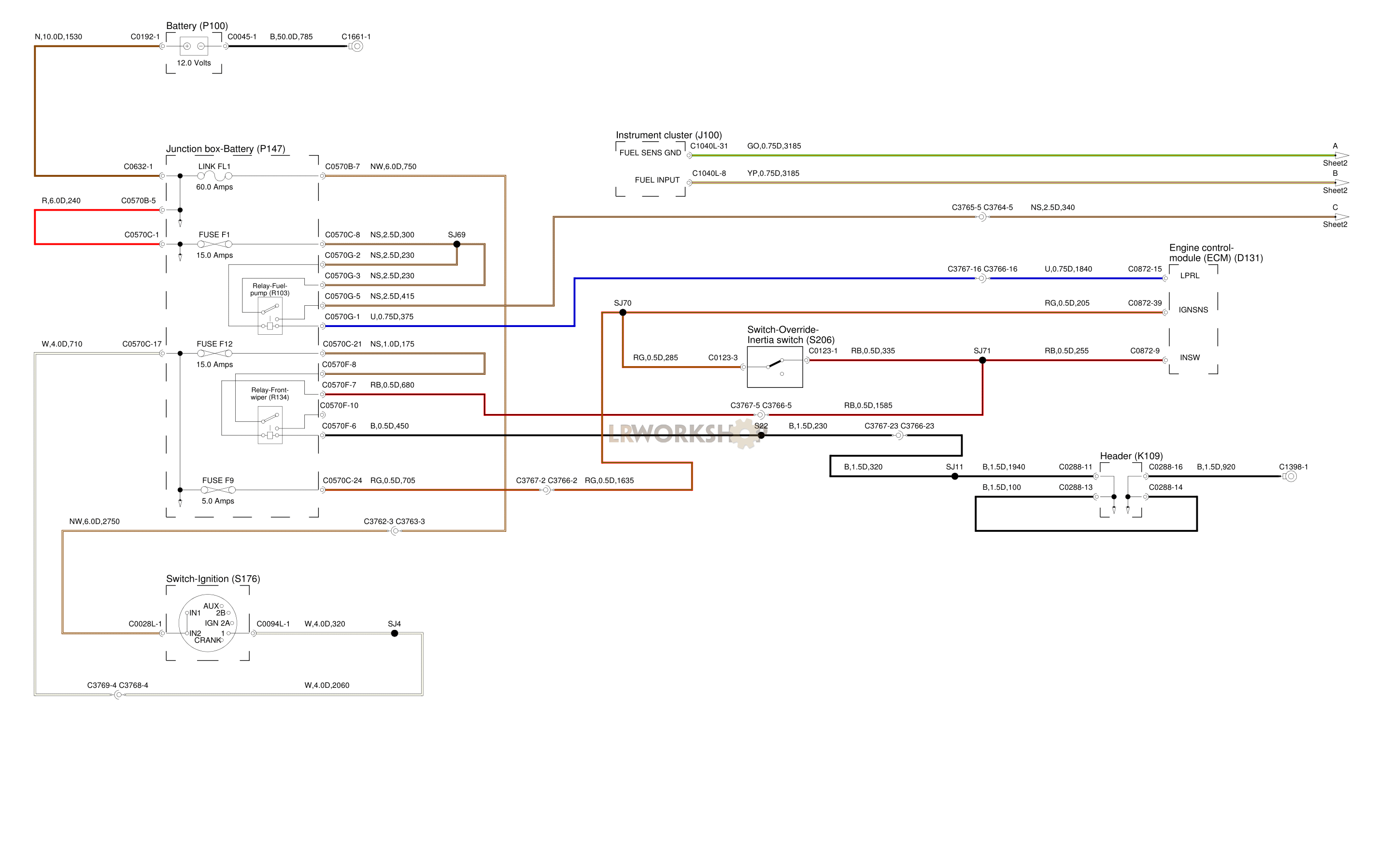 Fuel Tank & Fuel Lines Part Diagram